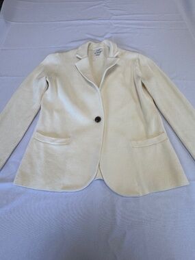 J. Crew Knit Sweater Jacket Blazer Cream Size S